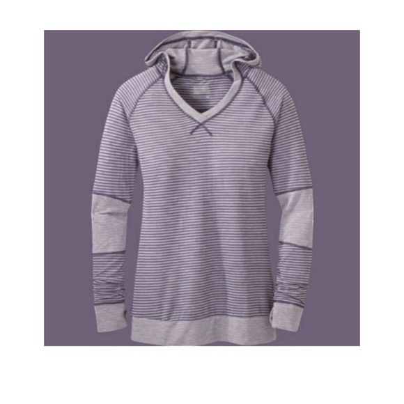 Outdoor Research Tops - Outdoor Research Umbra Hoody Women's Stripe Fig Purple Size Medium Top